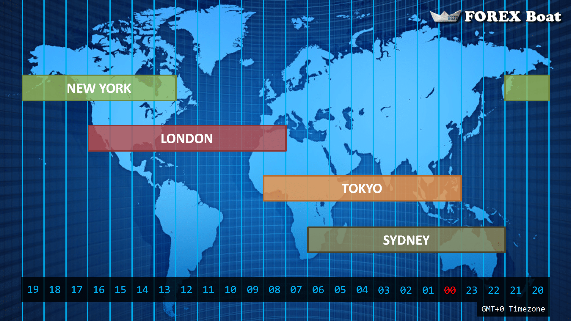 Forex Market Hours - Free World Map Showing Timezone Trading Hours